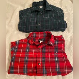 Two Children’s Place boys long sleeve button up shirts. Size 10-12